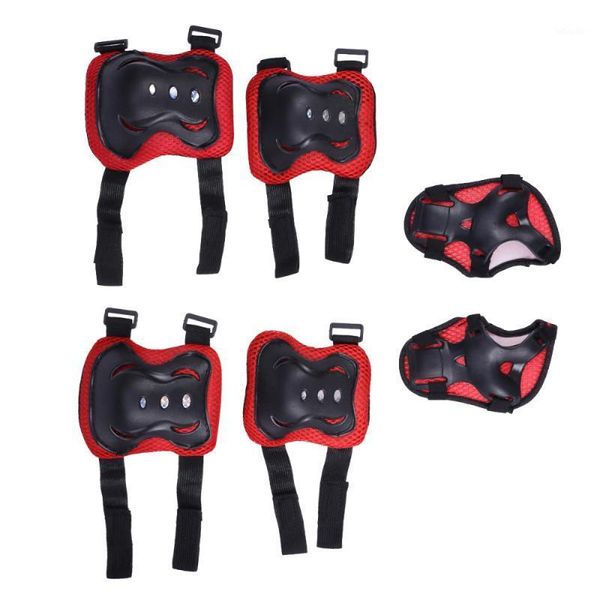 

elbow & knee pads 6pcs useful skating skateboard protective gear protection equipment set for children1, Black;gray