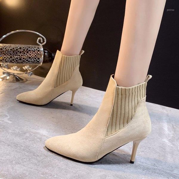 

boots plus size ankle women platform high heels women's buckle shoes thick heel short boot ladies drop 6981, Black