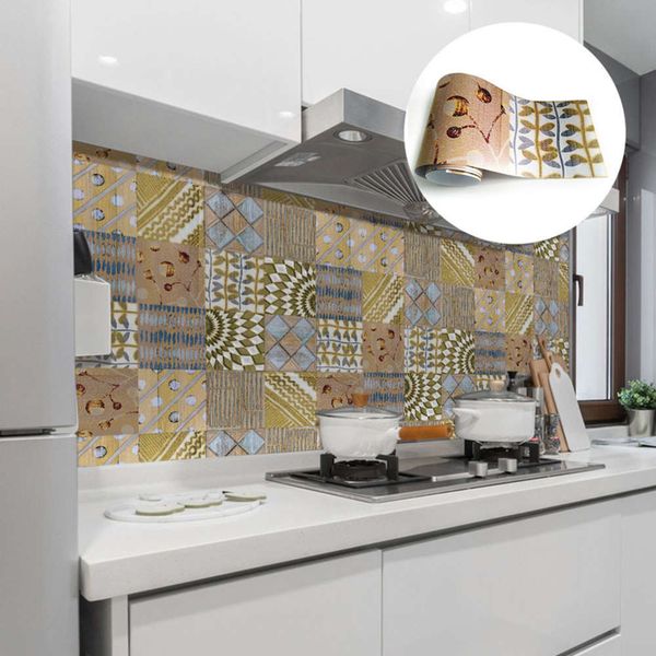 

exotic simulation tile living room bedroom wallpaper wall kitchen oil proof paste toilet self adhive sticker