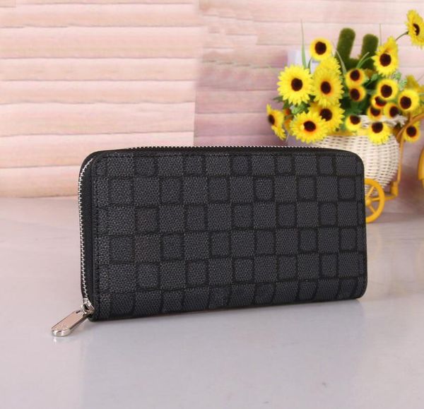 

no box single zipper wallet the most stylish way to carry around money,loubout cards and coins men purse card holder long business, women wa, Red;black