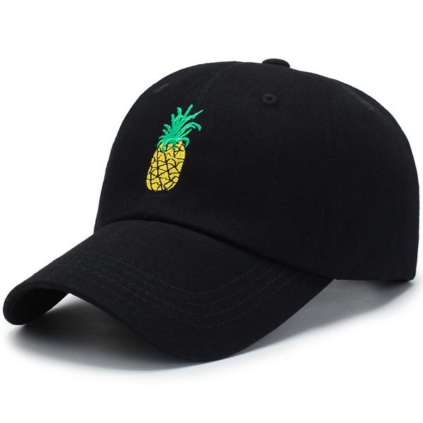 

100cotton мода шапки бейсболка папа вышивка hop hip пара new cap 2019 street hat ананас bbypwq garden2010, Black