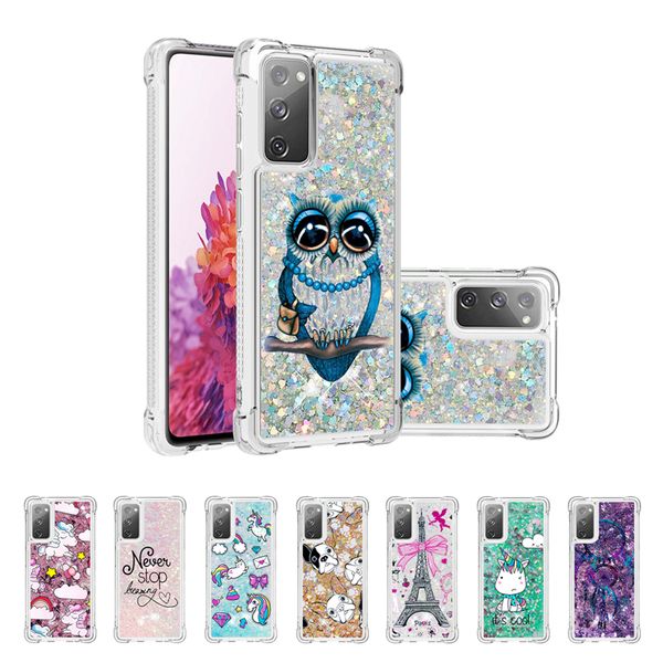 Custodia Cartoon Quicksand per Samsung galaxy s20 s10 plus custodia per telefono trasparente per samsung note 20 ultra M60S a21 a51 a71 cover anti-goccia