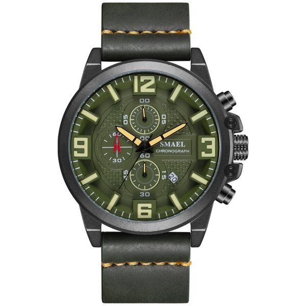 

Mayforest NEW Fashion Mens Watches Sport Luxury Alloy Watch Men Casual SL-9073 Leather Waterproof Watch Top Gift Relogio Masculino, Slivery;brown