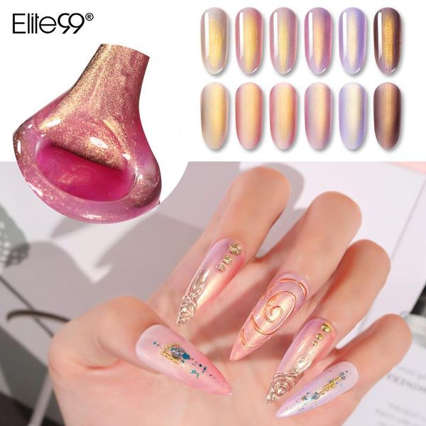 

elite99 rose gold mermaid uv gel nail polish soak off semi permanent varnish hybrid nail primer vernis gel paint for nails, Red;pink