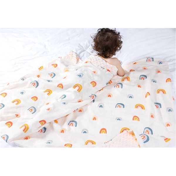

blankets & swaddling baby blanket with dotted backing born soft minky swaddle wrap bedding covers r7rb