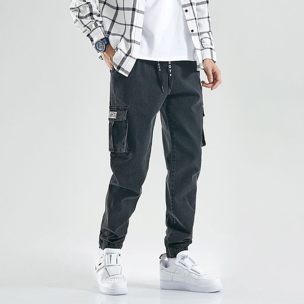 

men's overalls sweatpants men 2020 pantalones streetwear casual sport trousers black loosejeans pants