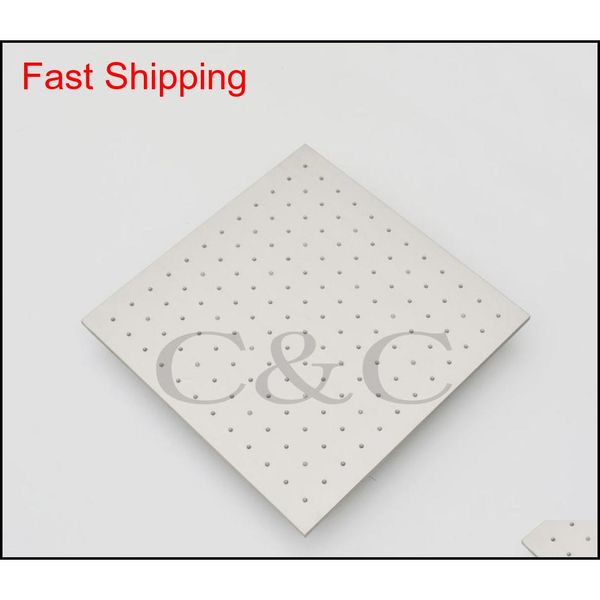 

new arrival stainless steel(304) 16 inch brushed nickel overhead led rainfal qyltns sports2010