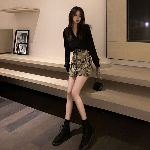 

trsmt 2020 new western slimming and online celebrity elegant summer korean style light mature new summer two-piece skirt style skirt two-pie, Gray