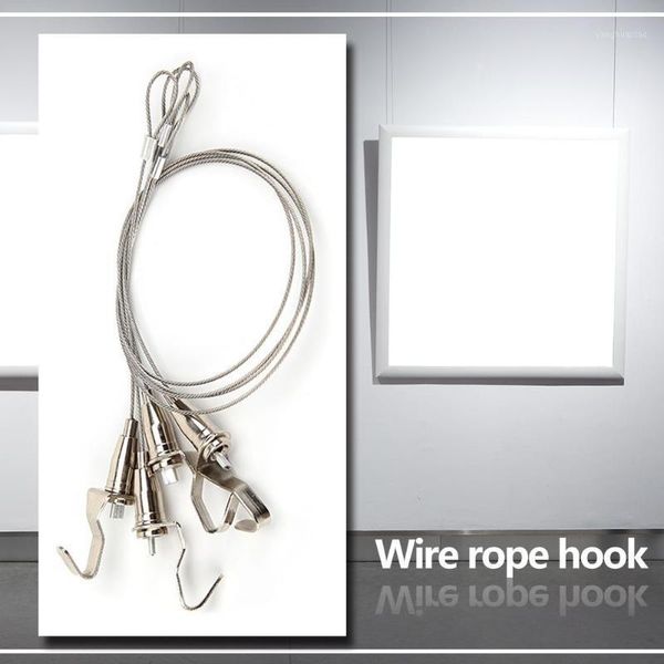 

hooks & rails 4pcs steel wire rope movable adjustable high-quality portable convenient for hanging exhibition paintings1