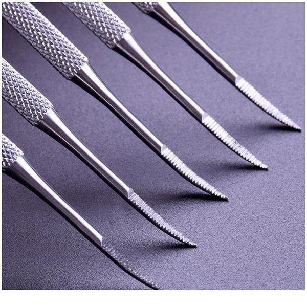

durable stainless toe nail file double ended pedicure file satin edge ingrown toe nail lifter foot nail dirt cleaning pa qylzwt