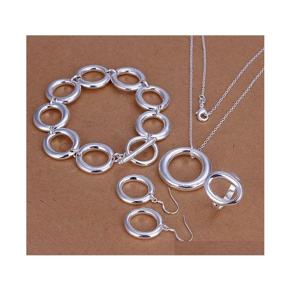 

christmas gift 925 sterling silver jewelry set s319 bulk sale bridal party jewelry sets 4fxu3, Black