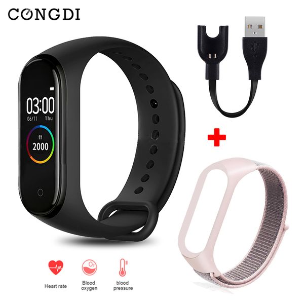 

m4 bracelet fitness tracker heart rate blood pressure monitoring bluetooth wristband pedometer sport smart watch