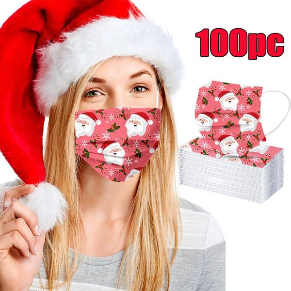 

scarf flag 100pcs 3ply filters disposable santa claus fashion printed christmas party decoration cosplay