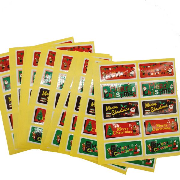 

christmas paper label old man 100pcs/pack snowman package stationery sticker