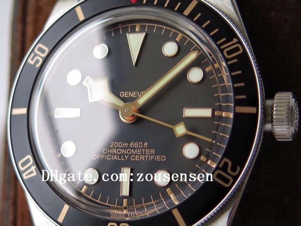 

2020 men black 1958 watches 2824 movement 39mm bay wristwatches mens watch zf factory d1052