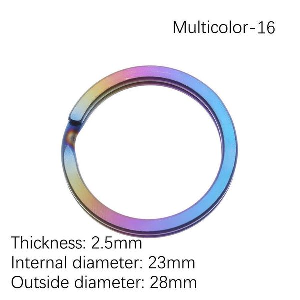 

1/2 pcs titanium alloy edc keychain portable keyring buckle circle clip 10~32mm key ring outdoor camping travel tools q bbyumj