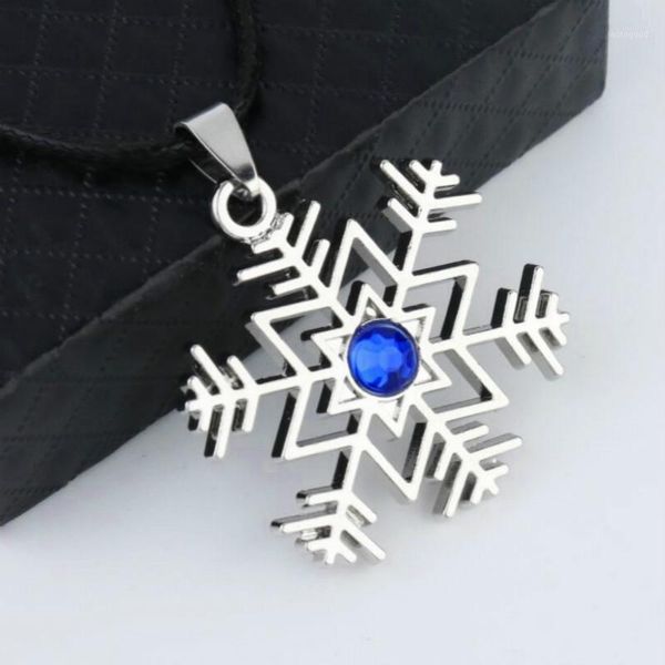 

chokers classic snowflake leather cord short necklace men's and women's fashion jacket couple necklace1, Golden;silver