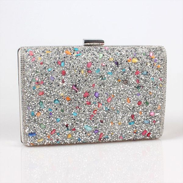 

silver black gold женщины элегантной моды сращивания rhinestone свадьбы партии сцепления вечером мешок дамы плеча мешок лоскут кошелек