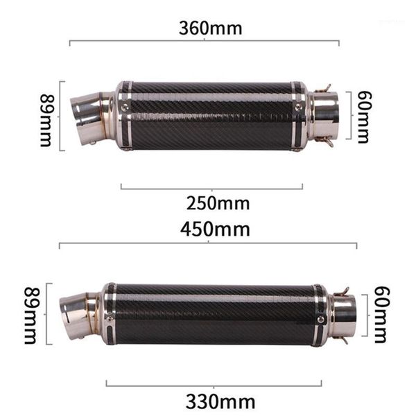 

universal 60mm yoshimura motorcycle exhaust pipe carbon fiber escape system with db killer for s1000rr zx10r r6 r25 r312001