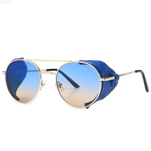 

round steampunk men glasses fashion vintage gradient black womens sunglasses 2019 shades for women