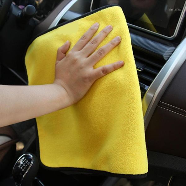 

super absorbent car wash microfiber towel coral velvet towel square absorbing water easy to clean rag cloths tool1