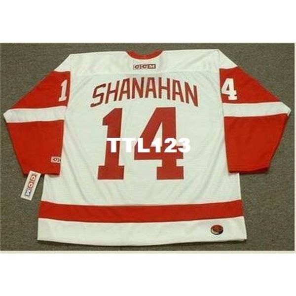 

mens #14 brendan shanahan detroit red wings 2002 ccm home hockey jersey or custom any name or number retro jersey, Black
