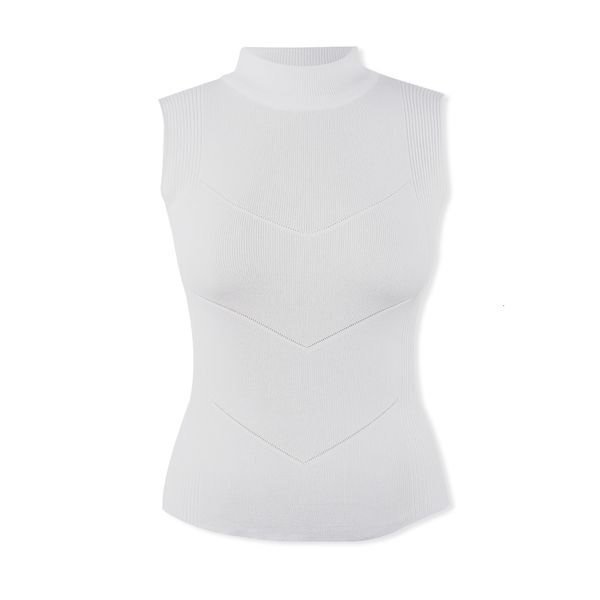 

solid white sleeveless crop vest turtleneck slim knitted tshirt women clothing 2019 streetwear casual tank top