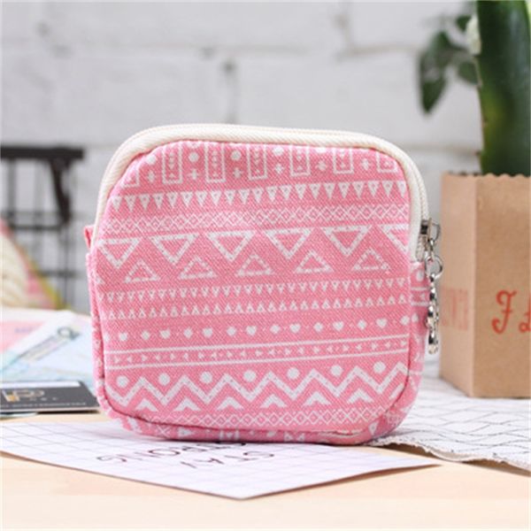 

canvas cartoon coin purse fabric sanitary napkin package storage bag easy to carry outdoor wallet for women 2 3jmh1