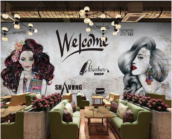 

3d wallpaper custom p mural beauty woman beauty salon barbershop wall papers sticker home decoration wallpaper for walls in rolls decorative