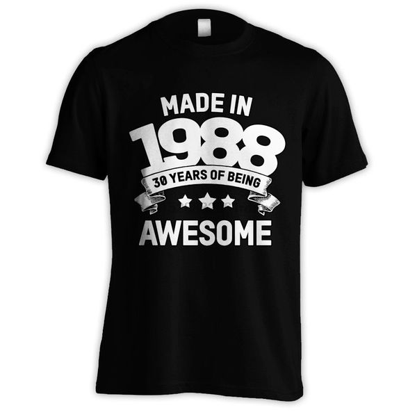 

made in 1988 30 years of being awesome 30th birthday gift t shirt s 5xl tee shirt wholesale tee sport hooded sweatshirt hoodie