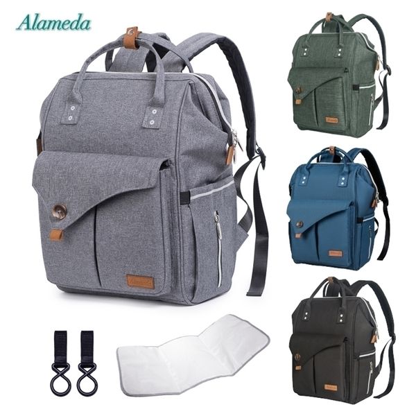 Alameda Fashion Mummy Maternity Bag Borsa per pannolini multifunzione Zaino Borsa per pannolini con cinghie per passeggino per la cura del bambino 201120