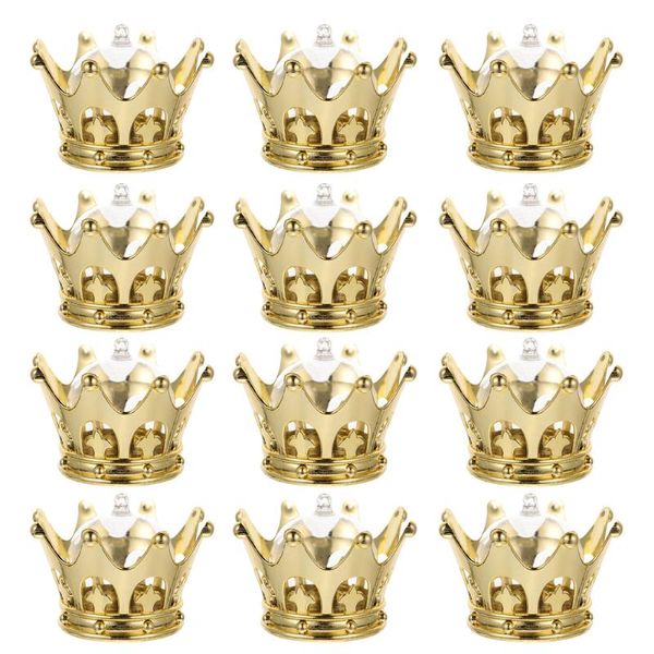 

1 set 12 pcs wedding candy boxes crown candy boxes hollow gift packing