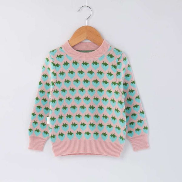 

cashmere girl's t-shirt baby's children's sweater big round neck thickened pullover, Blue