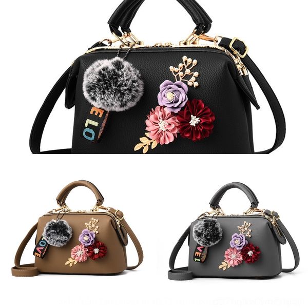 

cxygy taizhou shoulder leather pu new hand women's fashionable square versatile three flower single 2020 small and hand small square ba