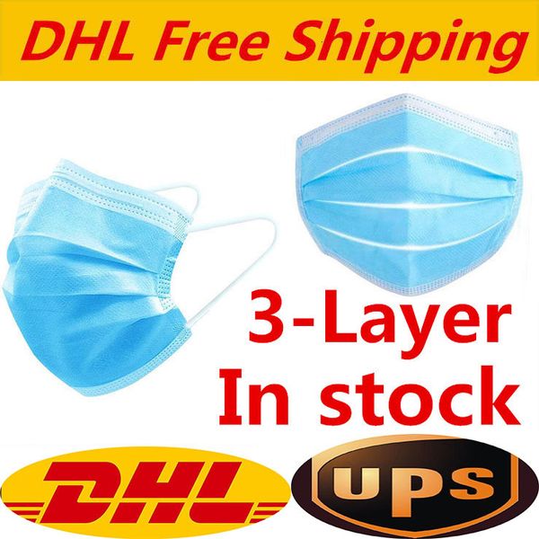 

dhl disposable face mask with elastic ear loop 3 ply breathable and comfortable for blocking dust air pollution protection pack