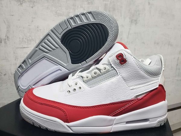 

men shoes jth 3 tinker white university red-neutral grey 3s og mens sport sneakers trainer