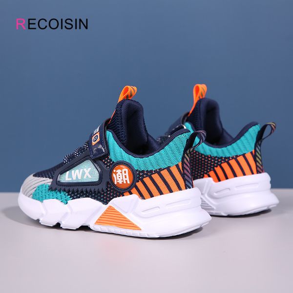 

recoisin 2020 autumn chlidren's breathable mesh sports for fashion casual sneakers boys running shoes, Black