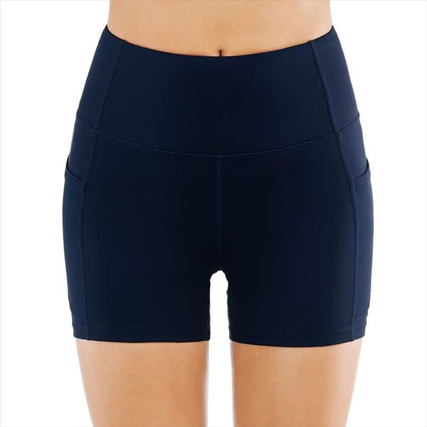 

high waist yoga shorts diagonal pockets running training sports tight fitness shorts drop shipping good quality, White;black