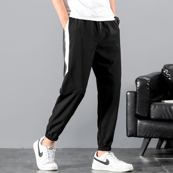 

fashion brand autumn casual new corset capris men's sports pants 8715, Black