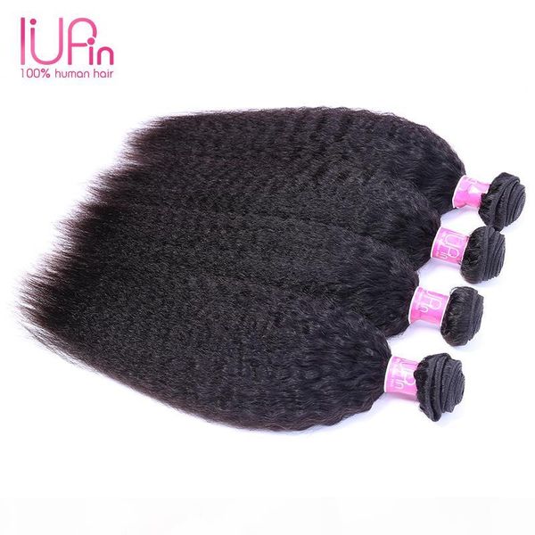 

yaki straight hair weaves wholesalers iupin peruvian human hair kinky straight brazilian malaysian virgin human hair wefts, Black