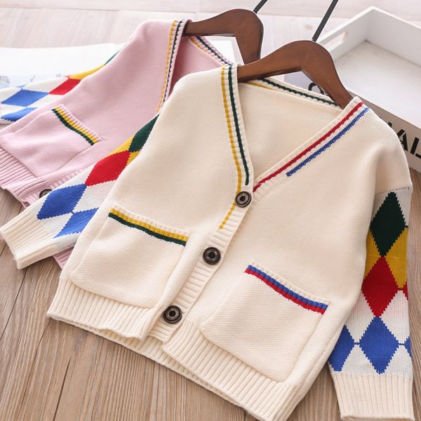 

multi-color stripe v-neck boys and girls sweater wholesale, Blue