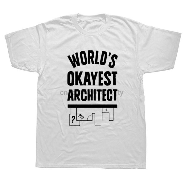 

worlds okayest architect t shirt tee men t-shirt short funny tees cotton funny short sleeve sport hooded sweatshirt hoodie
