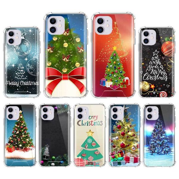 

чехол для iphone 12 мини 11 pro max x xs xr 7 8 6 6s plus se 2020 подушка безопасности против падения крышки мобильного caso рождественской