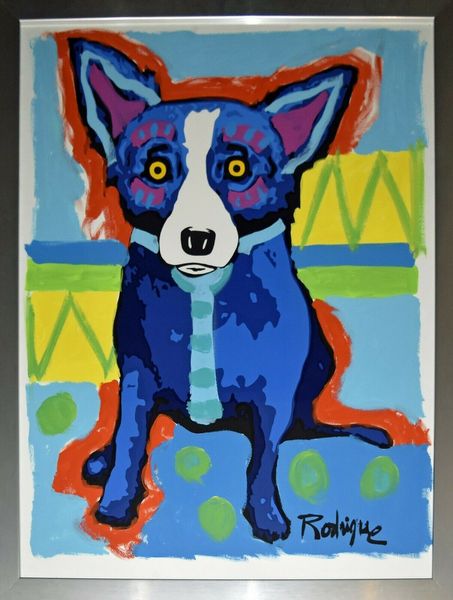 

джордж родриге, blue dog home decor heal hedpainted hd печать маслом живопись на холсте настенное искусство холст фотографии 7788