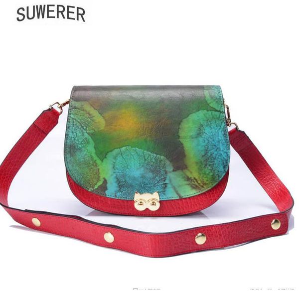 

suwerer brand women's bag 2020 new leather small square bag original ethnic style shoulder messenger