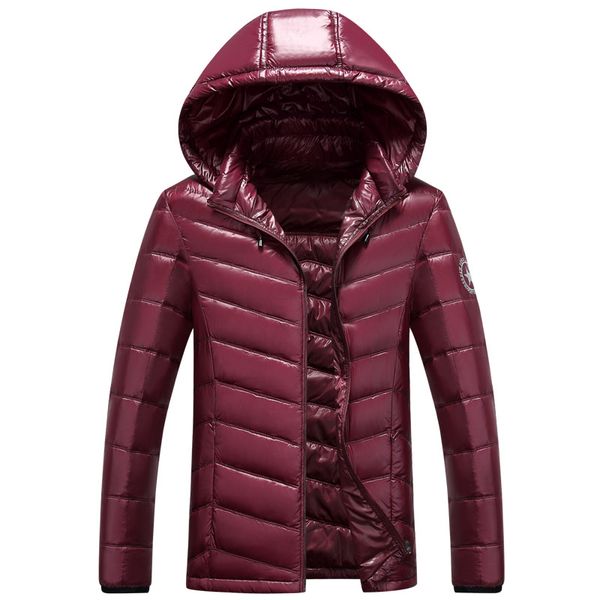 

оптово мужская мода досуга thin куртка мужской бренд вниз белая утка куртка воротник куртки мужской вниз пальто, Black