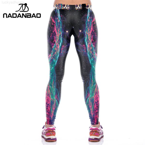 

compression nadao fashion galaxy printed sporting leggings women trouser high elastic pantalones mujer pants, Black;white