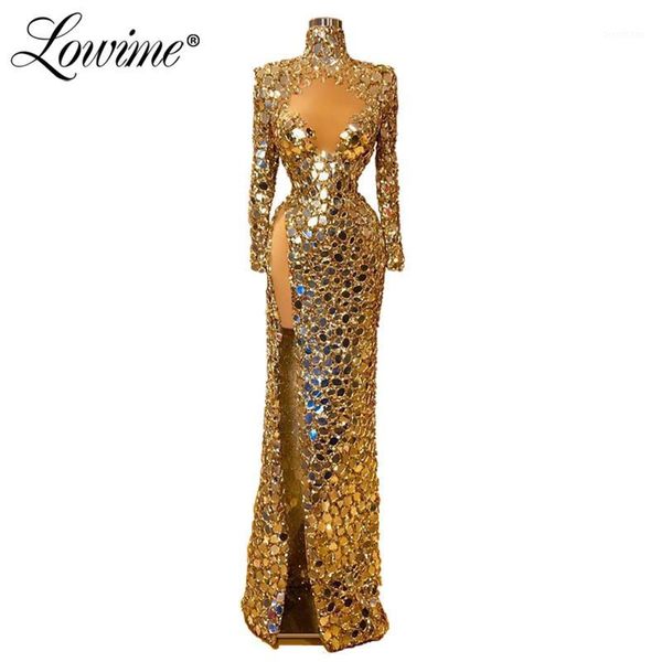 

cut out high split silt party dresses 2020 new arrival prom dress long beads special occasion evening gown for african1, White;black