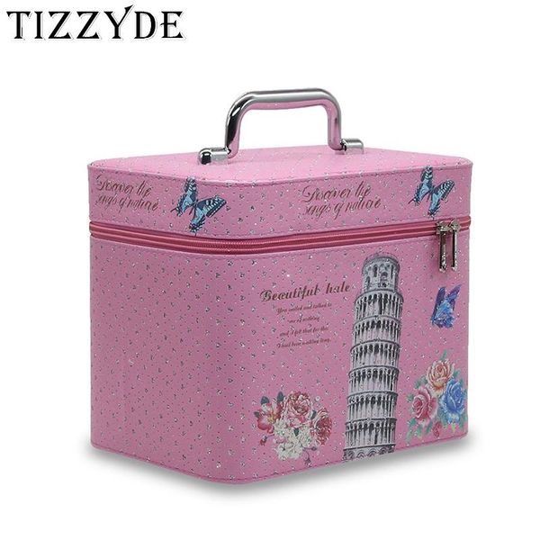 

cosmetic bags & cases makeup organizer portable storage box container leather case make up jewelry gift