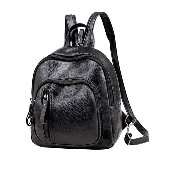 

women mini backpack pu leather shoulder bag for teenage girls ladies small rucksack school backpacks classic travel daypack y0125